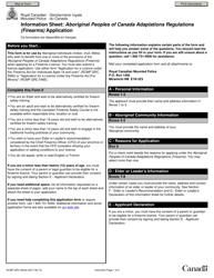 Document preview: Form RCMP GRC5642 Aboriginal Peoples of Canada Adaptations Regulations (Firearms) Application - Canada