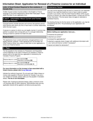 Form RCMP GRC5614 Application for Renewal of a Firearms Licence for an Individual - Canada, Page 2