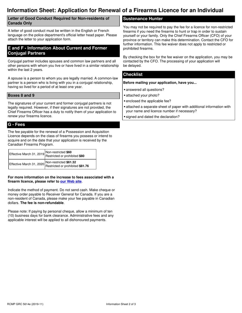 Form Rcmp Grc5614 Fill Out Sign Online And Download Fillable Pdf Canada Templateroller 9369