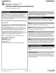 Document preview: Form RCMP GRC5516 Shooting Club Membership - Canada