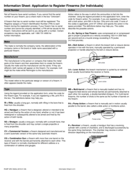Form RCMP GRC5624 Application to Register Firearms (For Individuals) - Canada, Page 2