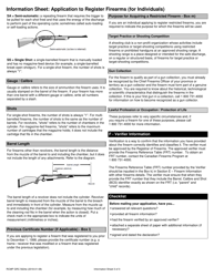 Form RCMP GRC5624 Application to Register Firearms (For Individuals) - Canada, Page 3