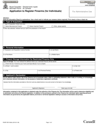 Form RCMP GRC5624 Application to Register Firearms (For Individuals) - Canada, Page 4