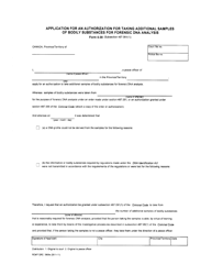 Document preview: Form 5.08 (RCMP GRC3908) Application for an Authorization to Take Additional Samples of Bodily Substances for Forensic Dna Analysis (Subsection 487.091(1)) - Canada