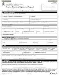 Form RCMP GRC5515 Firearms Documents Replacement Request - Canada, Page 3