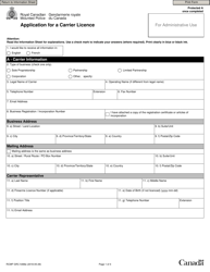 Form RCMP GRC5488 Application for a Carrier Licence - Canada, Page 3