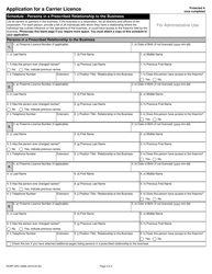 Form RCMP GRC5488 Application for a Carrier Licence - Canada, Page 6