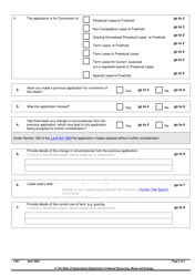 Form LA1 Part B Application for Conversion of a Lease - Queensland, Australia, Page 2