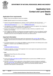Document preview: Form LA00 Part A Application Form Contact and Land Details - Queensland, Australia