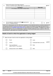 Form LA00 Part A Application Form Contact and Land Details - Queensland, Australia, Page 4