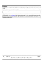 Form LA12 Part B Application to Allocate or Purchase a Reservation in Title - Queensland, Australia, Page 4