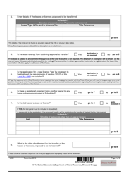 Form LA04 Part B Application for Approval to Transfer - Queensland, Australia, Page 4