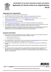 Document preview: Form LA14 Part B Application for Internal Review of an Original Decision - Queensland, Australia