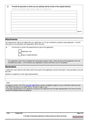 Form LA14 Part B Application for Internal Review of an Original Decision - Queensland, Australia, Page 4
