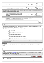 Form LA23 Part B Application for Continuation of a Public Utility Easement - Queensland, Australia, Page 2