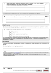 Form LA21 Part B Application for Exchange of Land - Queensland, Australia, Page 3