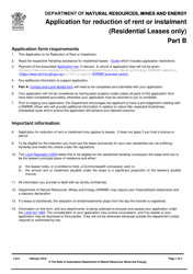 Document preview: Form LA15 Part B Application for Reduction of Rent or Instalment - Queensland, Australia