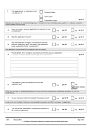 Form LA15 Part B Application for Reduction of Rent or Instalment - Queensland, Australia, Page 2