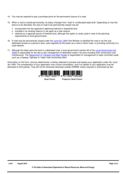 Form LA18 Part B Application for Road Closure - Queensland, Australia, Page 2