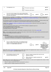 Form LA18 Part B Application for Road Closure - Queensland, Australia, Page 3