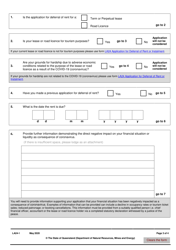 Form LA24-1 Part B Application for Deferral of Rent for Tourism Leases and Licences - Queensland, Australia, Page 3