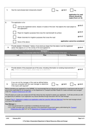 Form LA19 Part B Application for Road Licence - Queensland, Australia, Page 2