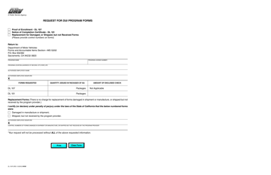 Document preview: Form DL101R Request for Dui Program Forms - California