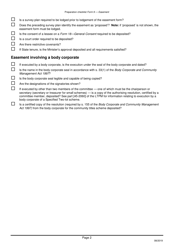 Form 9 Preparation Checklist - Easement - Queensland, Australia, Page 2