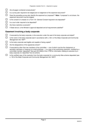 Form 9 Preparation Checklist - Easement (In Gross) - Queensland, Australia, Page 2