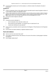 Form 14 Preparation Checklist - General Request and First Community Management Statement - Queensland, Australia, Page 3