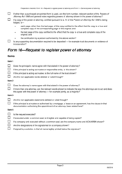 Form 16 (1) Preparation Checklist - Request to Register Power of Attorney and General Power of Attorney - Queensland, Australia, Page 2