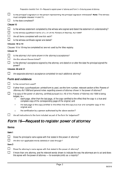 Form 16 (3) Preparation Checklist - Request to Register Power of Attorney and Enduring Power of Attorney - Queensland, Australia, Page 2