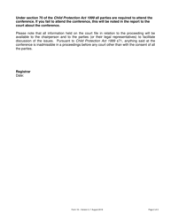Form 19 Notice of Court Ordered Conference - Queensland, Australia, Page 2