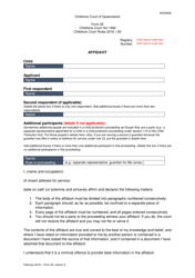 Form 25 Affidavit - Queensland, Australia