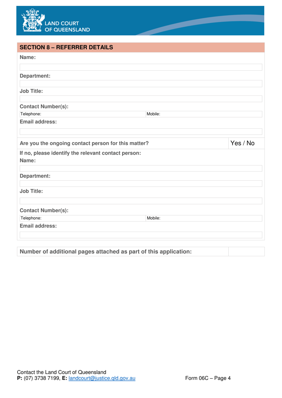 Form 06C Referral of Grant of Mining Claim - Queensland, Australia, Page 4
