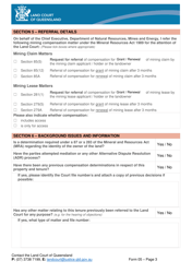 Form 05 Referral of Mining Compensation Matters - Queensland, Australia, Page 3
