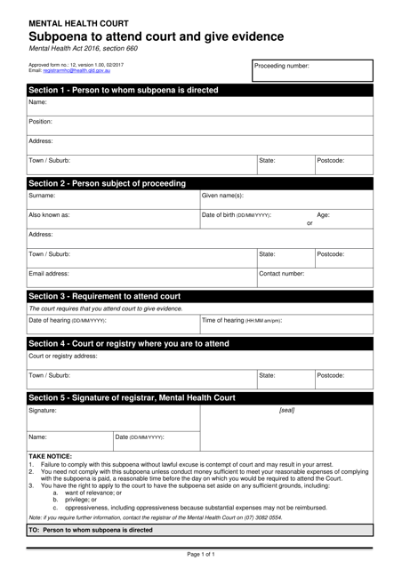 Form 12  Printable Pdf