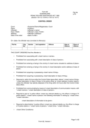 Document preview: Form 82 Control Order - Queensland, Australia