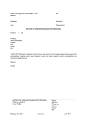 Form 8 &quot;Notice of Discontinuance/Withdrawal&quot; - Queensland, Australia