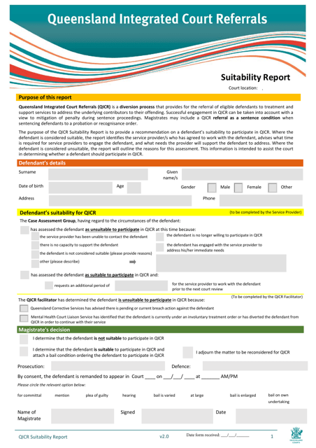 Qicr Suitability Report - Queensland, Australia Download Pdf