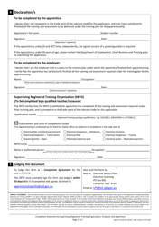 Form ATF-012 Completion Statement by Supervising Registered Training Organisation, Employer and Apprentice - Queensland, Australia, Page 2