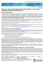 Form ATF-023 Education, Training and Employment Schedule (Etes) for School-Based Apprenticeships and Traineeships (Sats) - Queensland, Australia