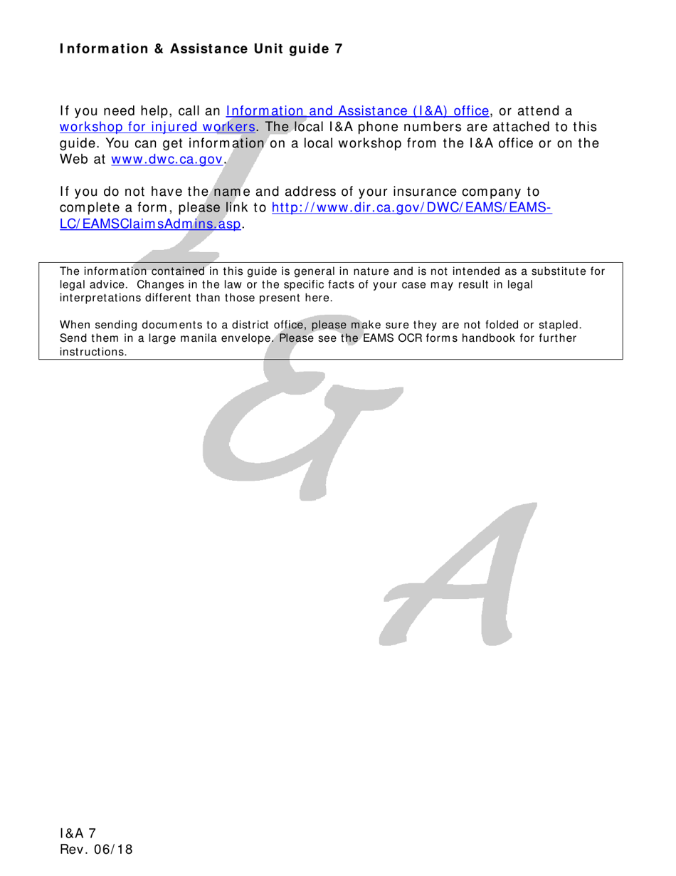 Form IA7 How to File a Petition for Discrimination (Labor Code Section 132a) - California, Page 2