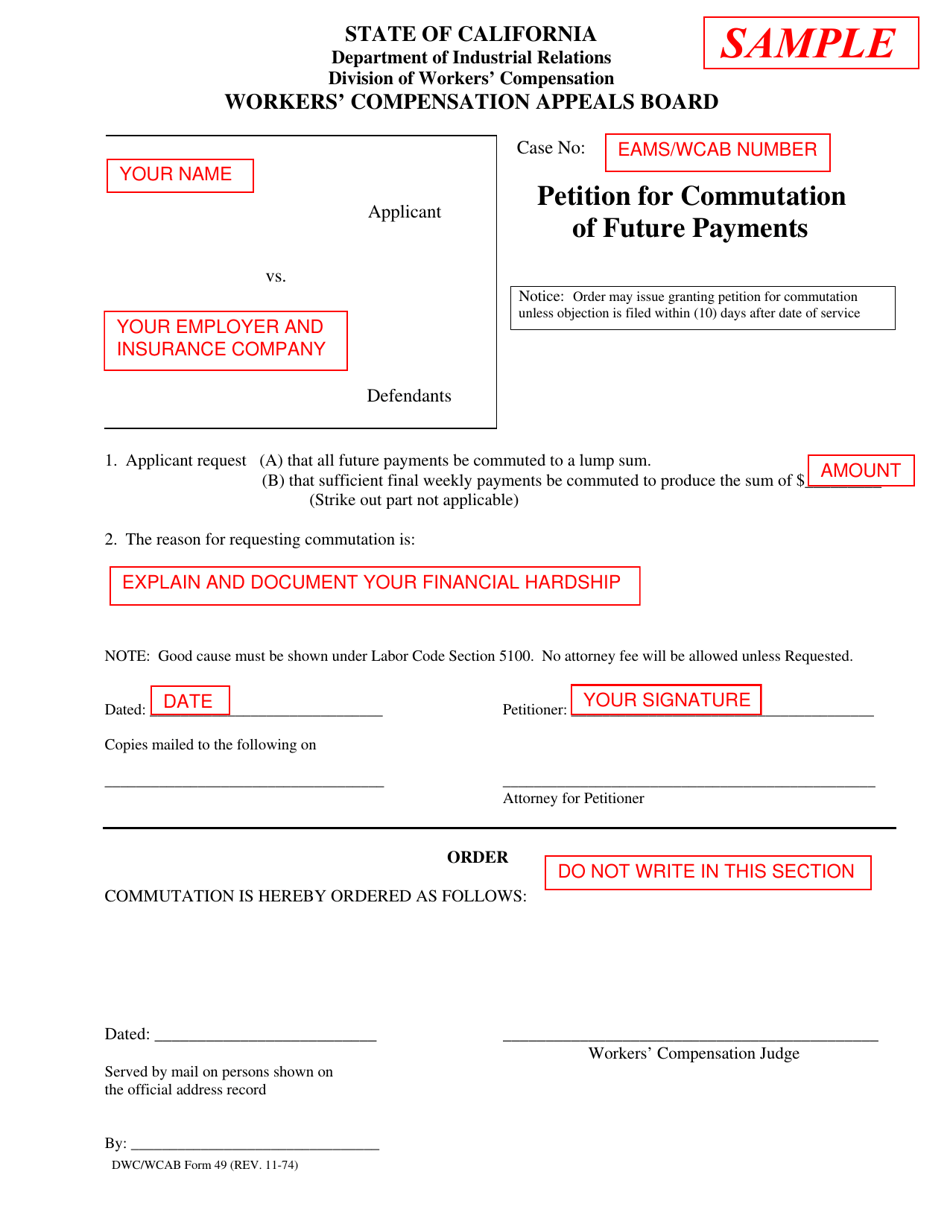 Form IA9 How to File a Petition for Commutation - California, Page 7