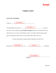 Form I&amp;A11 How to File a Petition to Reopen - California, Page 9