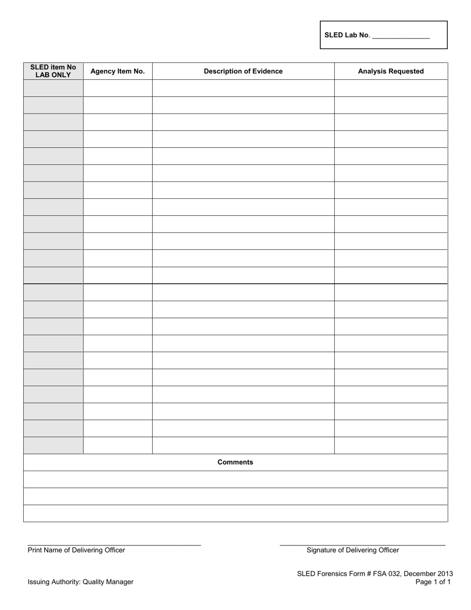 Form FSA032 - Fill Out, Sign Online and Download Fillable PDF, South ...