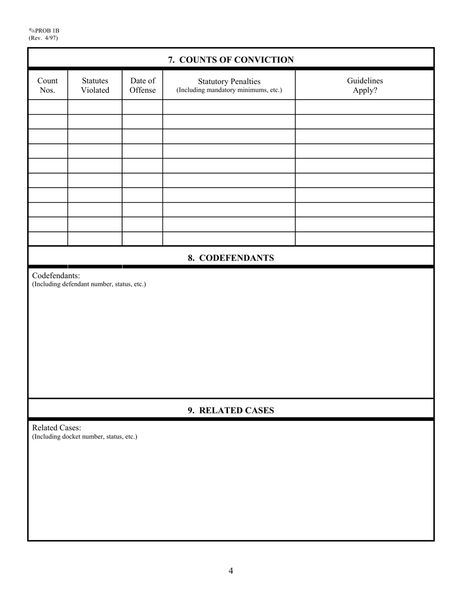 Form PROB1B Questions for Organizational Defendants, Page 4