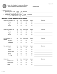 Sexual Assault Examination Protocol - South Carolina, Page 4