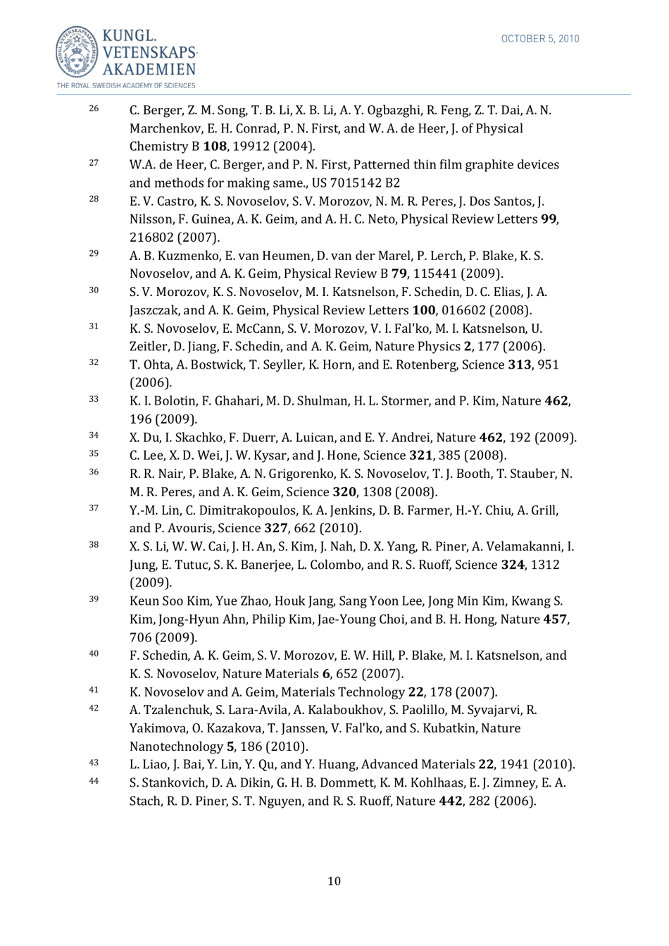 Scientific Background on the Nobel Prize in Physics 2010 - the Royal Swedish Academy of Sciences, Page 11