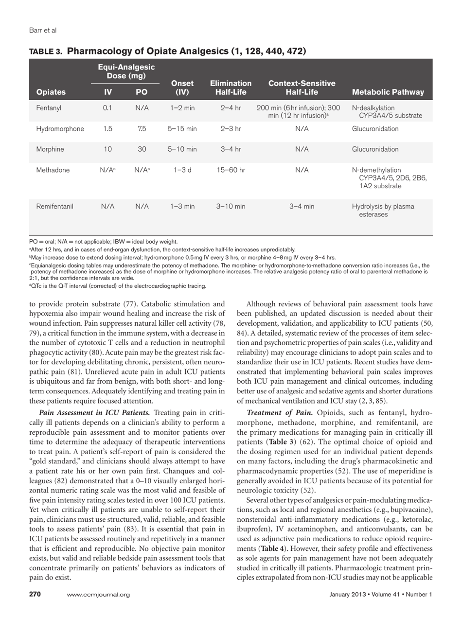 Clinical Practice Guidelines for the Management of Pain, Agitation, and Delirium in Adult Patients in the Intensive Care Unit, Page 8